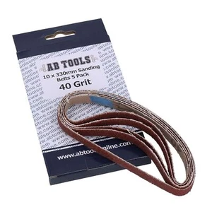 Lijadora abrasiva de lijadora de dedo eléctrica para correa 330 mm x 10 mm 40 grano 5 paquetes - Imagen 1 de 1