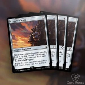 MTG Magic x4 Explorer's Scope 0231 Universi Oltre: Fallout PIP Playset - Foto 1 di 1