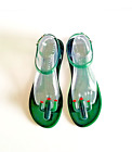 KATY PERRY Geli Sandals Green Cactus US 10 EU 40.5 Flat Jelly Slingback
