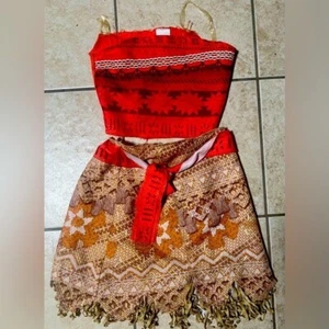 Disney Moana costume skirt & top. Kids size 4-6. - Picture 1 of 4
