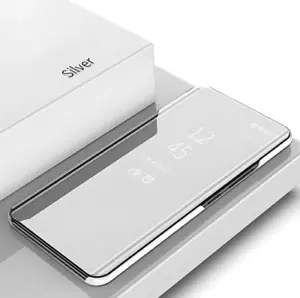 For Samsung Galaxy Note 9 Flip Case Mirror Stand Case Silver - Picture 1 of 10