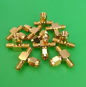 (10 PCS) SMA Male to Double Female T type RF Connector - USA Seller - Picture 1 of 3