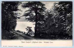 POSTAL ANTIGUA POINT COMFORT HIGHLAND LAKE WINSTEAD CONNECTICUT anterior a 1907 - Imagen 1 de 2