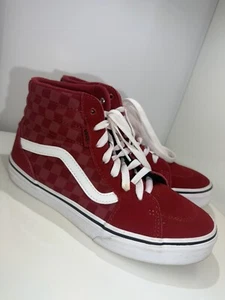 Vans Boys Filmore Hi Red Casual Shoes Sneakers Size 4 - Picture 1 of 6
