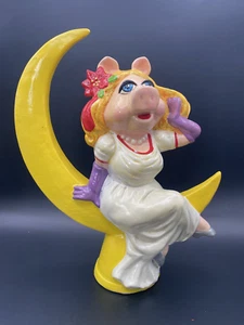 Vintage Muppets Sigma Miss Piggy On The Moon Christbaumspitze Kermit Muppet - Bild 1 von 16