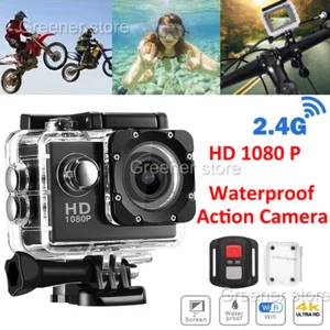 4K WiFi Action Camera Waterproof Sports Riding Camera HD 1080P Screen Underwater - Picture 1 of 20