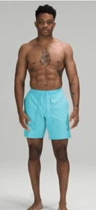 Pantalón Corto de Natación Lululemon Active 8” Para Hombre Pequeño Eléctrico Turquesa Agotado 🐬🏝👀🦋 - Imagen 1 de 9