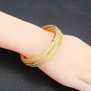 Mäander Gold Armband Vergoldet Frauenschmuck Hochzeit Antik Stil Neu - Picture 1 of 3