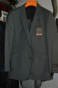 Ben Sherman King schmale dünne Herrenanzüge 38S, 31W 2-teiliger Anzug $ 950,00 Streifen neu mit Etikett - Bild 1 von 12