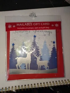 Verfügbare Weihnachtsgeschenkkarte Weihnachtskarte Weihnachtsbäume Schneespiel - Bild 1 von 2