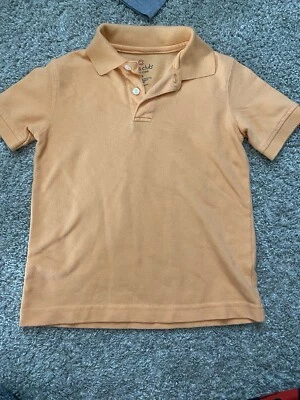Camiseta polo pulóver de manga corta naranja de mezcla de algodón para niños talla 4/5 Foto 1 de 3