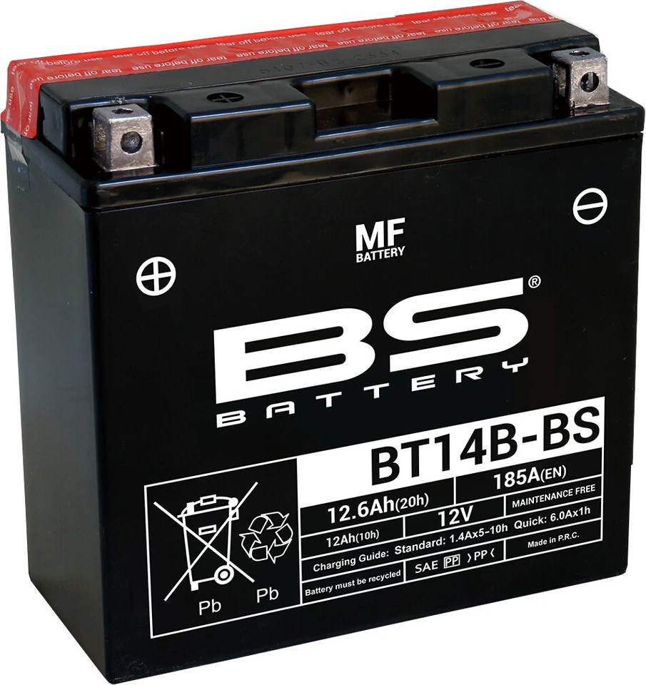 BS Battery Maintenance Free Battery BT14B-BS #300629 for Yamaha/Hyosung - Image 1 of 1
