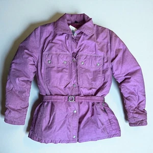 Vintage Top Purple Gerry Down Feather Puffer 1970s Ski Jacket USA Made - Picture 1 of 6