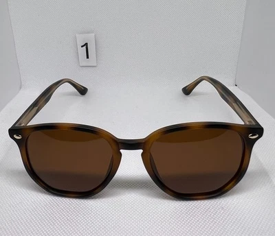 Gafas de sol 66803 C3 sin marca - montura clásica redonda marrón tortuga Foto 1 de 4