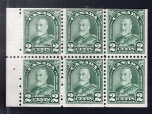 Canada 1930 GV 2c Green Booklet Pane Mint H #164a - Afbeelding 1 van 1