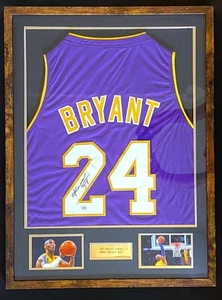 Kobe Bryant Signed LA Lakers #24 Framed Jersey W/COA - Picture 1 of 6