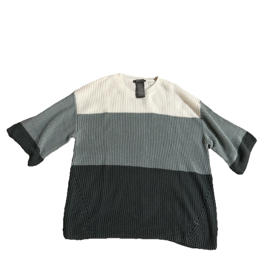 Matty M Womens Colorblocked Sweater Elbow Sleeves Pullover Teal Size S - Image 1 of 1