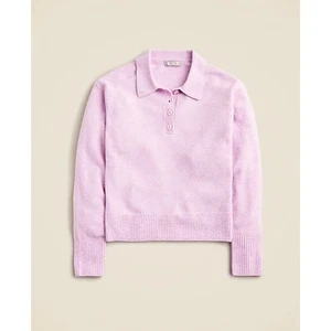 Neu mit Etikett J. CREW Langarm Pullover Polo Supersoft Garn Merinowolle Alpaka Flieder XL - Bild 1 von 7