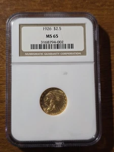1926 $2.5 Sesquicentennial Commemorative Gold NGC MS65 - Picture 1 of 3