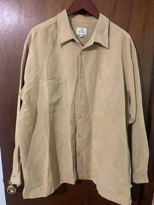 Solitude Long Sleeve Button Up Microfiber Shirt Men's tan/sand XL - Image 1 of 4
