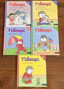 5er Set T'choupi Französische Bücher: La Pluie Le Pot Jardine Petite De Neige Soeur - Bild 1 von 2
