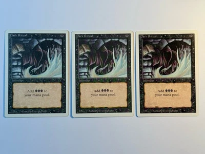 3x MTG Dark Ritual 3rd Edition Magic The Gathering LP - Image 1 of 2