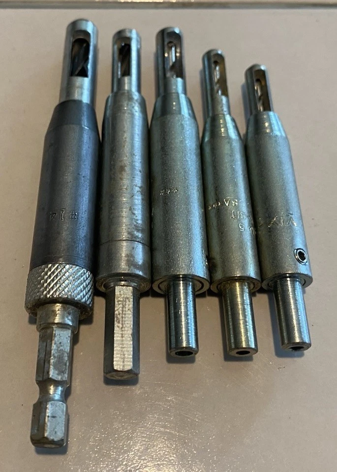 Lote de 5 brocas autocentrantes para bisagras herrajes para puertas etc. Vix-Bit Foto 1 de 3