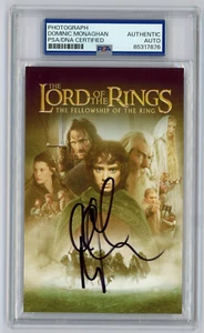 Dominic Monaghan signiertes Foto (PSA) Herr der Ringe Mini Poster Fröhlicher Schauspieler - Bild 1 von 2