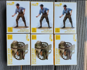SET OF 3 HAT 1/72 WW I BRITISH QF 4.5" HOWITZER GUNS & CREW SETS 8256 & 8243 NIB - Bild 1 von 5