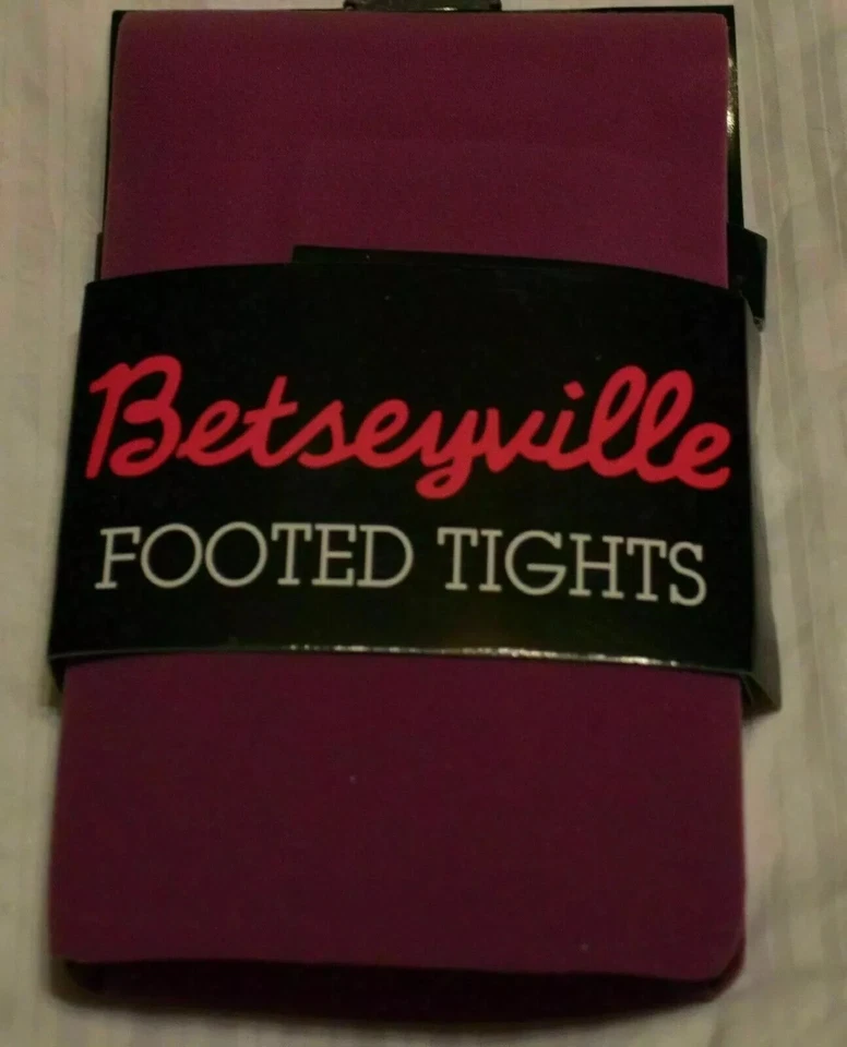 BETSEYVILLE MICROFIBER SPANDEX FOOTED TIGHTS PURPLE SZ Small Lot of 2 - Image 1 of 1
