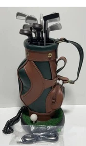 Vintage Golf Club Bag Novelty Phone w/Cord - Works - Man Cave Decor tested - Picture 1 of 11