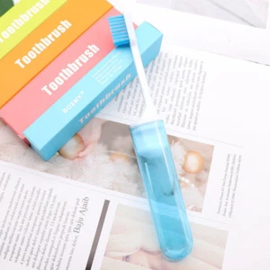 Foldable Folding Travel Toothbrush Camping Hiking Outdoor Portable Sanitary - Picture 1 of 16