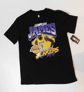 LA Lakers Lebron James T-Shirt, Men's Medium, Black Ultra Game NBA - Picture 1 of 4