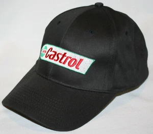 Castrol Logo Embroidered Cap Hat Black Adjustable by Hit Wear 100% Cotton NEW - Picture 1 of 5