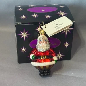 Vintage Christopher Radko Glass Christmas Ornament Box Little Gems Santa Claus - Picture 1 of 3