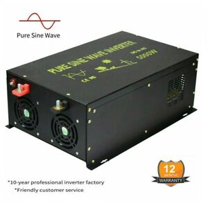 5000W  Pure Sine Wave Inverter 12V/24/48V DC to 120/220/240V AC Car/Home Solar