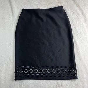 Roz & Ali Pencil Skirt Size S Black Stretch Pull On - Picture 1 of 5