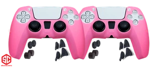 2x rutschfeste Hauthülle Schale weiche Silikonabdeckungen für DualSense PS5 Controller - Bild 1 von 4
