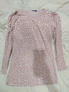 Women's Pink White Dress Sweater Arcylic - Picture 1 of 2
