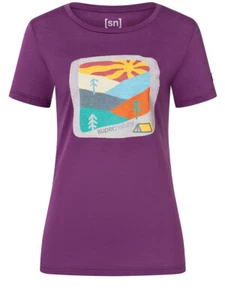 Super.Natural - W Mountain Art Tea L Women's Merino Functional Shirt T-Shirt - Picture 1 of 2