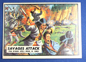1962 Topps Civil War News - #9 "Savages Attack"- Excellent++