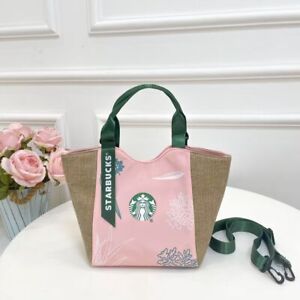 Starbucks Limited Edition Zongzi Pink Bags Cute Canvas Bags Tote Messenger Bags