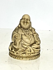 Vtg Laughing Buddha Cream Statue/figurine - Picture 1 of 6