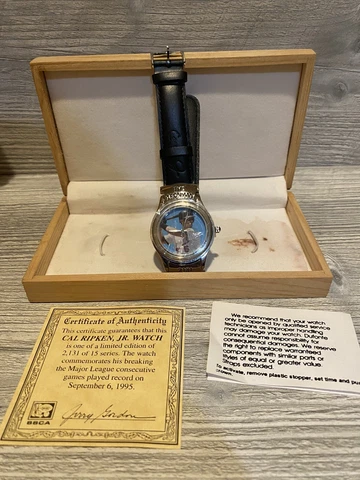 CAL RIPKIN JR Baseball Limited Edition 2,131  1995 Watch in Box Cover