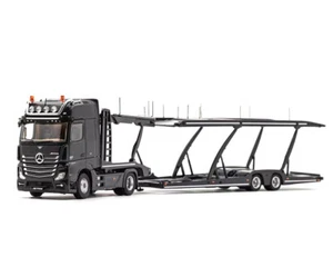 MERCEDES-BENZ ACTROS TRANSPORTER NERO 1/64 MODELLO PRESSOFUSO DI GCD KS-069-403 - Foto 1 di 3