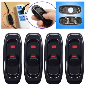 Inline ON/OFF Home Table Lamp Desk Light Cord Cable Switch Black AC110-250V US - Picture 1 of 15