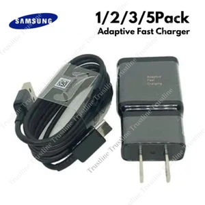 1/2/3/5 Pack Adaptive Fast Charger Lot For Samsung Type C Cable USB A Wall Block - Picture 1 of 15