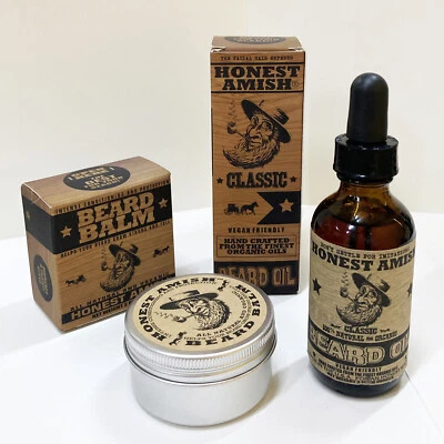 Bálsamo para barba Honest Amish 2 onzas + aceite para barba clásico Honest Amish 2 FL oz (60 ml) Foto 1 de 4