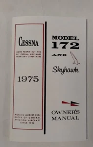 Cessna 1975 Model 172M Skyhawk Owner's Manual-Reproduction - Picture 1 of 15