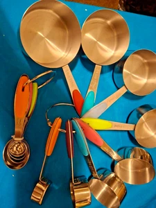 Magnetic Measuring Cups and Spoons Set of 13 in 18/8 Stainless Steel: 7 Measu... - Picture 1 of 2